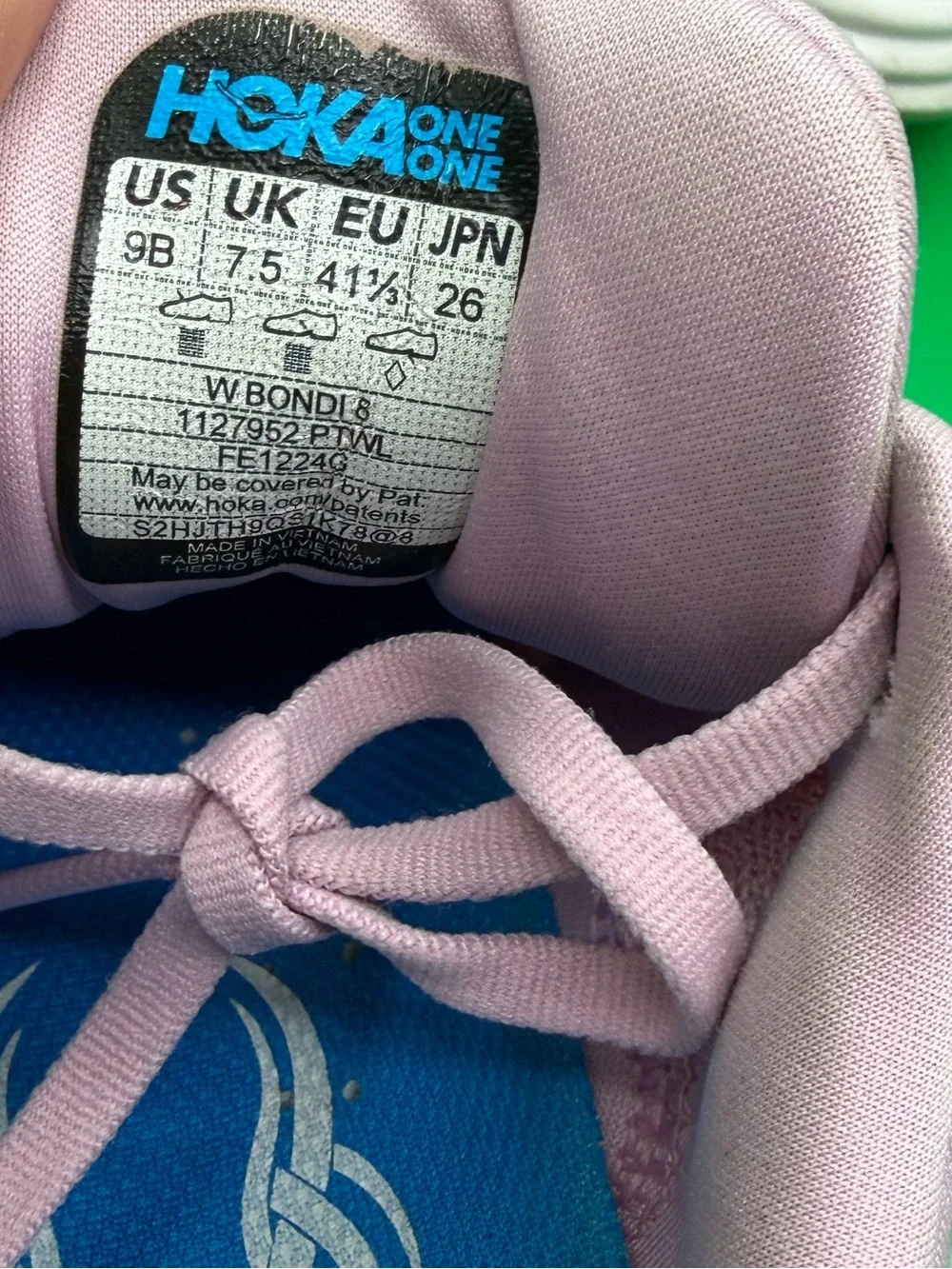 Hoka One One Bondi 8 Women’s Pink Athletic Running Shoes Sneakers FE1224G SZ 9